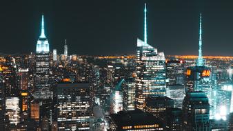 Architecture Building night lights