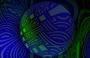 fractal rendering background green blue