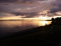 Evening Clouds over lake