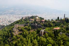 panoramic view of the historic castle in turkey