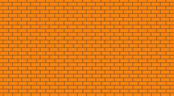 wall brick orange drawing