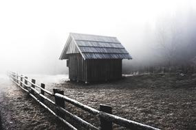 Wood Fence Outdoor fog