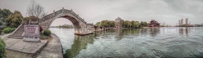 lake panorama bridge