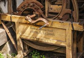 wooden sign broken old