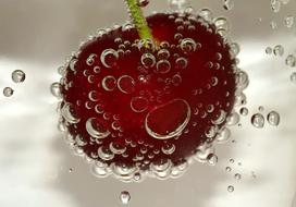 berry in a drop of water