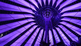 purple light berlin roof