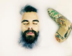 Guy face smoke