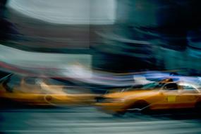 orange car view landscape