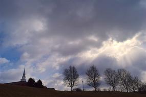 Church Clouds Sky