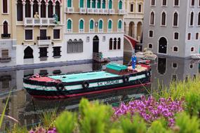 boat water water flowers gardens