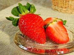 Sweet juicy strawberries on the table