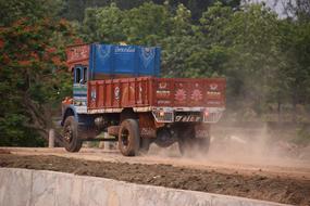 Truck Road Under Construction