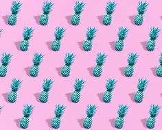 pineapple pink and turquoise pattern