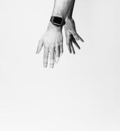 two hanging arms on white