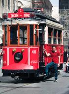 old Red Trolley Tram