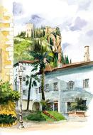 fabulous italy castle drawing