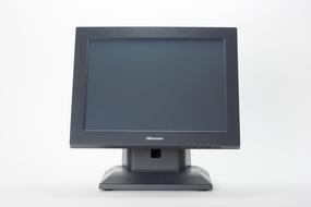 old monitor on a white background