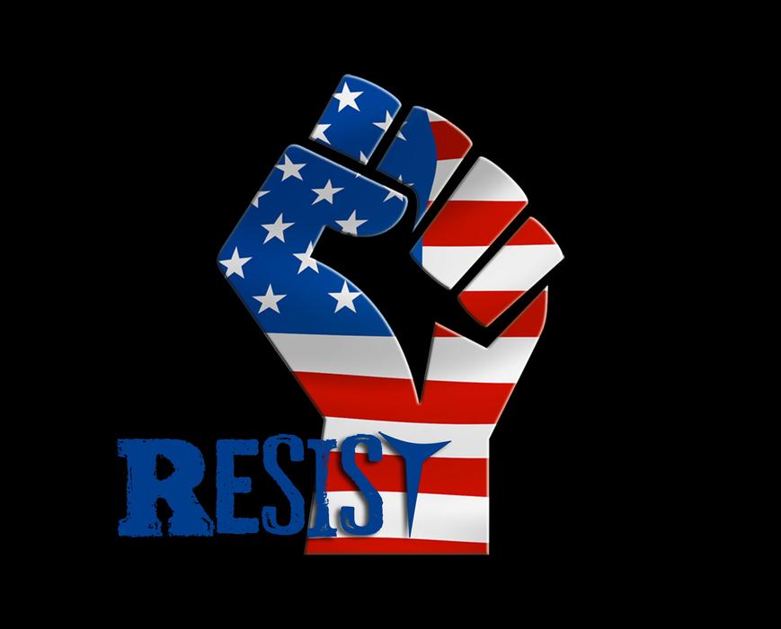 trump resist hand