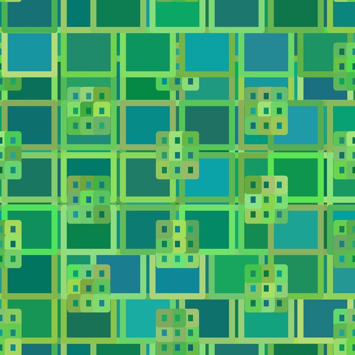 green cube with lines