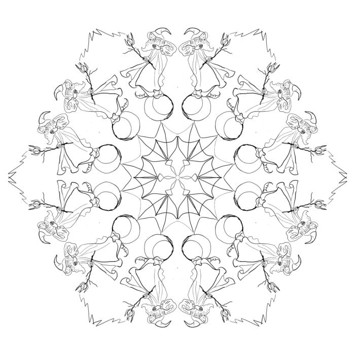 a beautiful mandala pattern on a white background