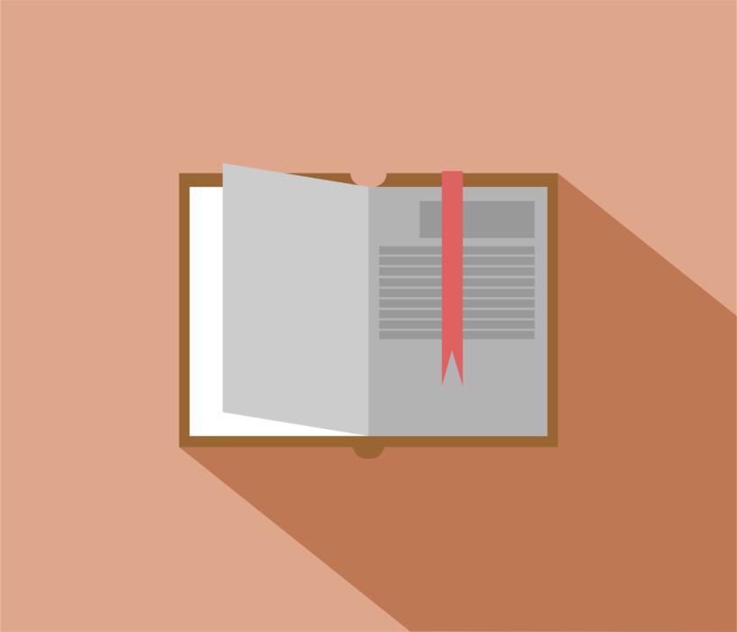 book orange bookmark