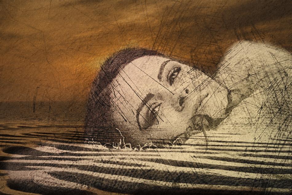 woman portrait art drawing face