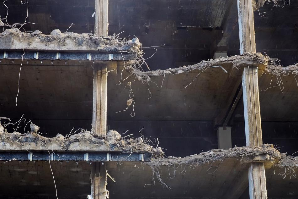 demolition of an old building