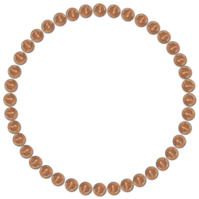 orange bead circle