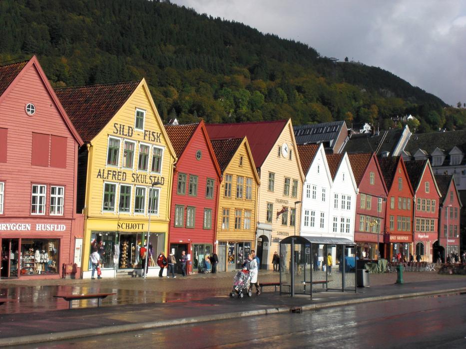 City street on Mountains in Norway