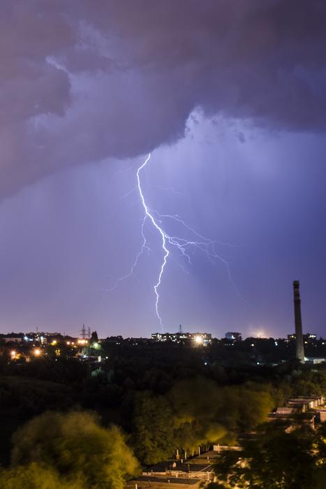 landscape of fabulous Lightning Thunderstorm