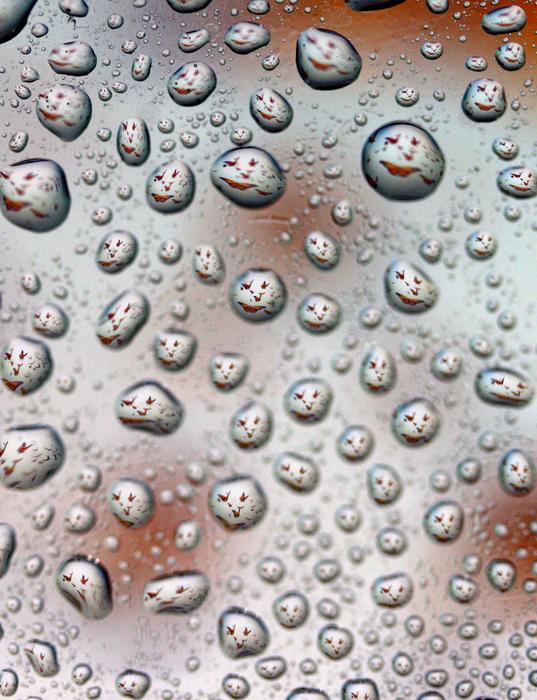 drops glass red white