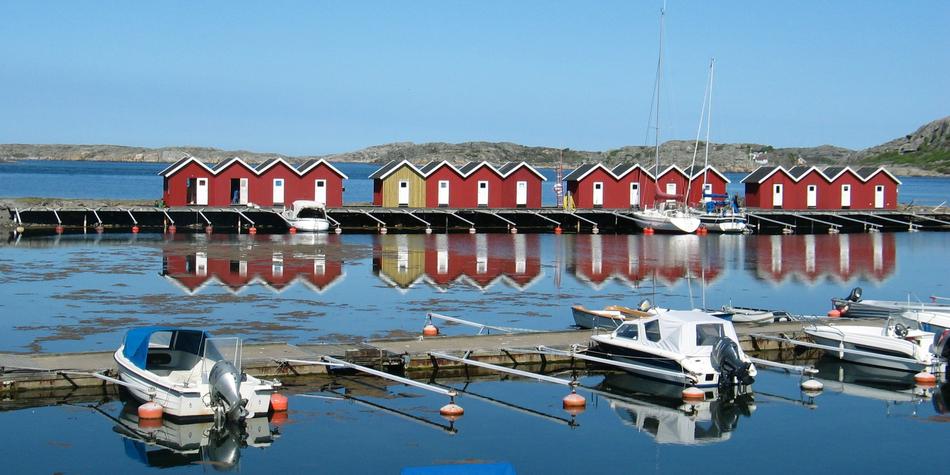 red yellow water village