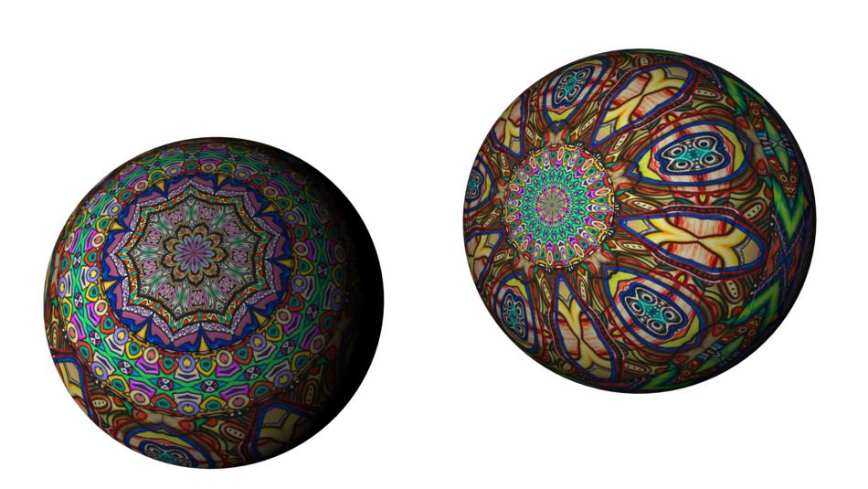 round ball with colored lines