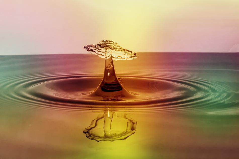 splash drop water orange