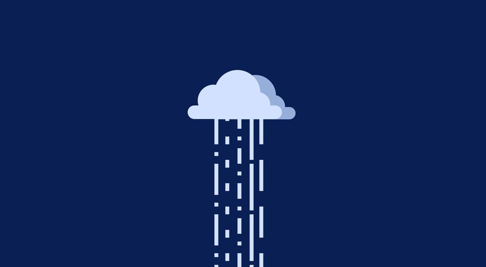 blue cloud rain minimal wallpaper drawing