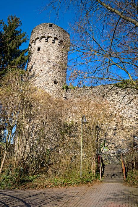the stone castle is beautifully tall