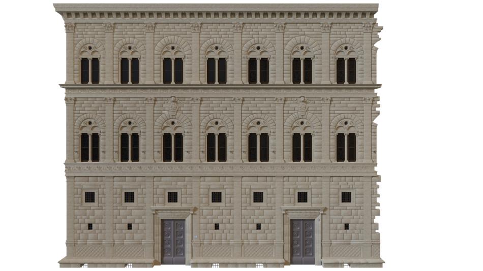 facade palazzo 3d drawing
