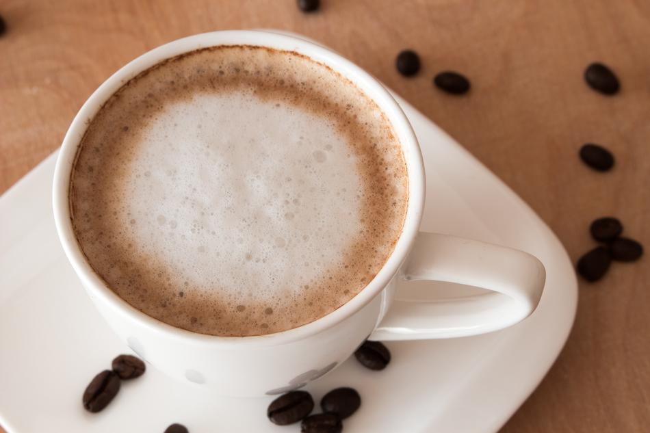 foamy hot sweet coffee