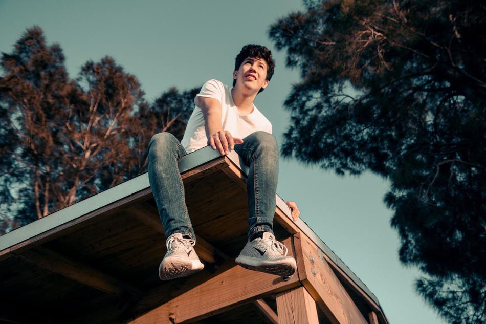 Guy on roof