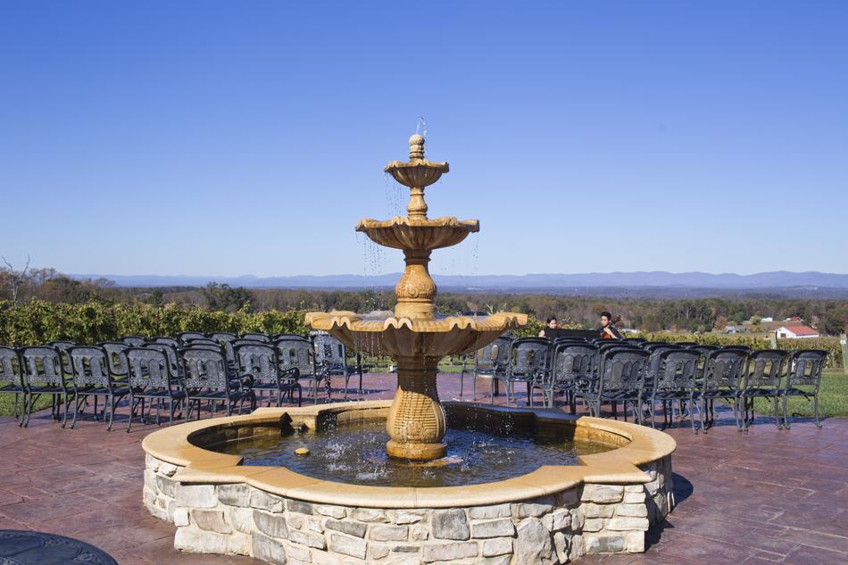 unusual fountain in the restaurant