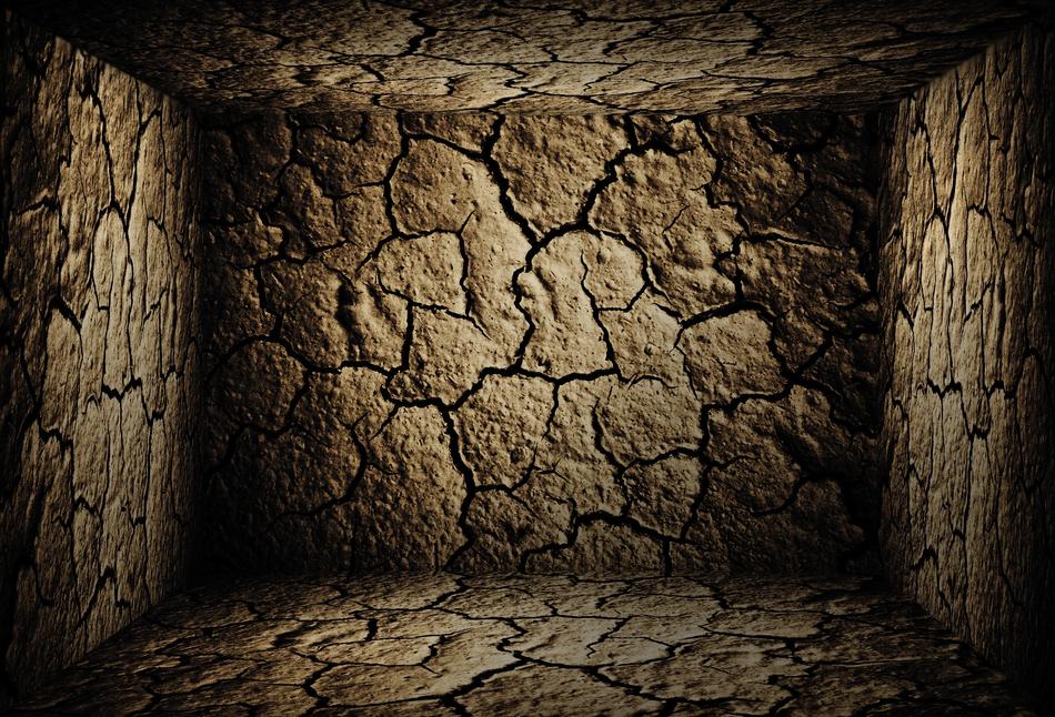 clay-walled cave