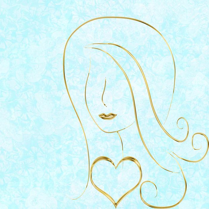 background scrapbooking paper lady drawing