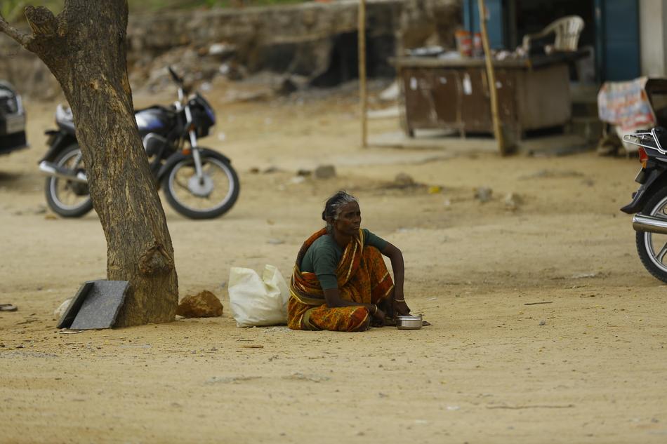 Old Lady In Village Indian