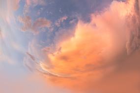 orange clouds in the big sky