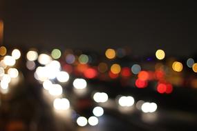 bright city lights