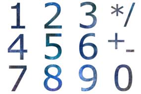 pay digits numeric as background