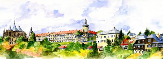 czech republic panorama drawing
