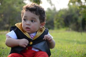 child green grass
