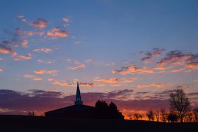 Church Sunrise Clouds