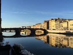 structure Florence Bridge and river